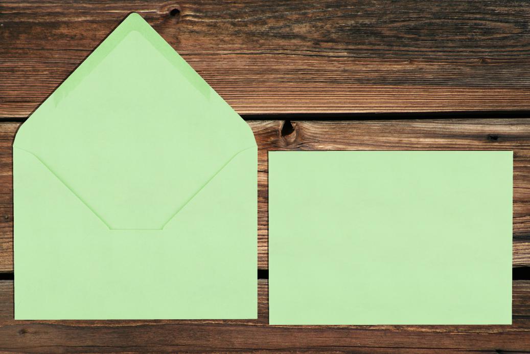 Briefhüllen 120x180 mm Nassklebend Frühlingsgrün 120 g/qm